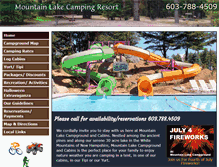 Tablet Screenshot of mtnlakecampground.com